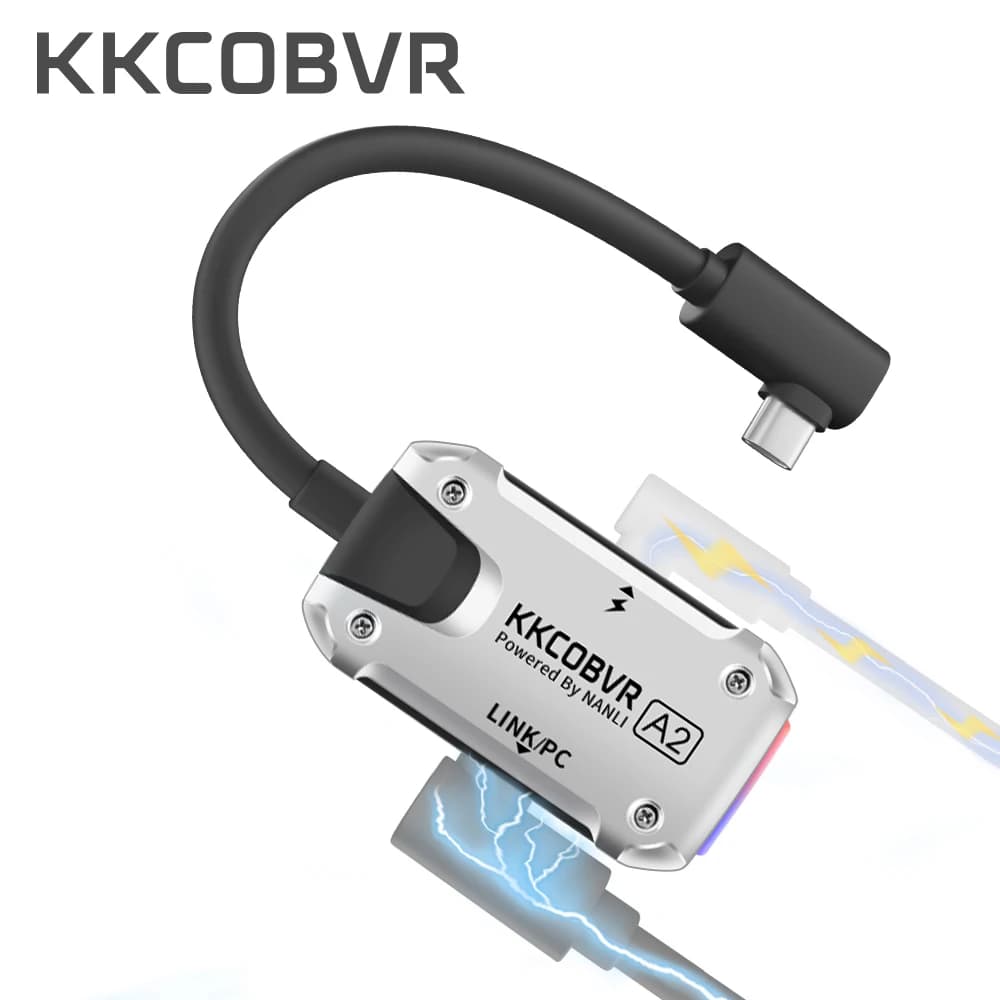 KKCOBVR A2 Compatible With Quest 1\Quest 2 \Quest Pro and Pico 4 VR Connectivity PC Game Data Transfer Adapter image
