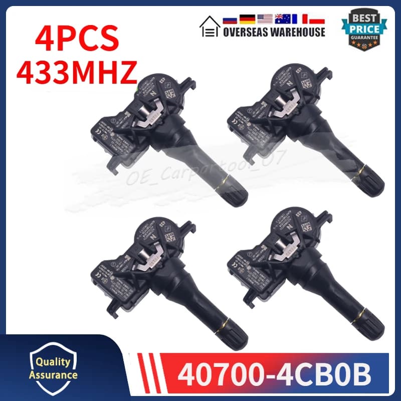 40700-4CB0B 407704CB1B Tire Pressure Monitor Sensor For Nissan Armada Leaf Qashqai Lada Renault Megane Infiniti Qx50 433Mhz TPMS image