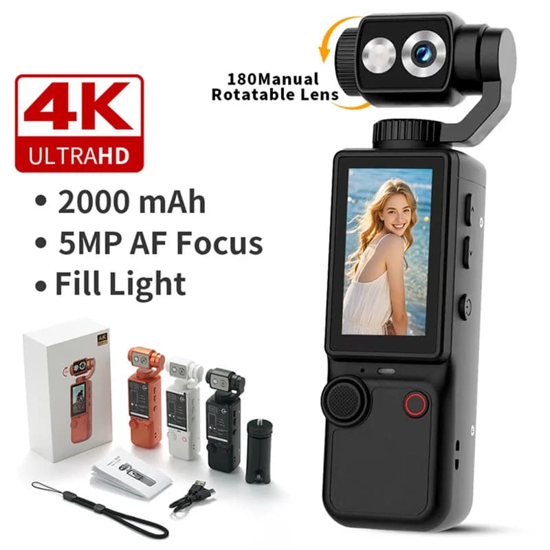 New 4K HD Wifi Sports Wearable Camera Hold In Hand Travel Bicycle Driver Recorder Mini Sports Cam For Motorcycle And Vlogging image