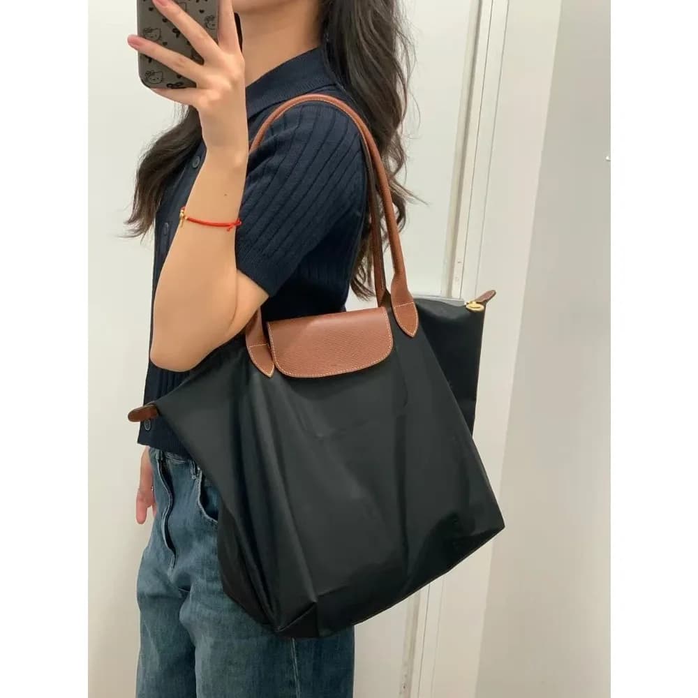 Sac à main pliable en nylon écologique pour femmes Y2K 2026, sac à bandoulière simple grande capacité, sac de banlieue image