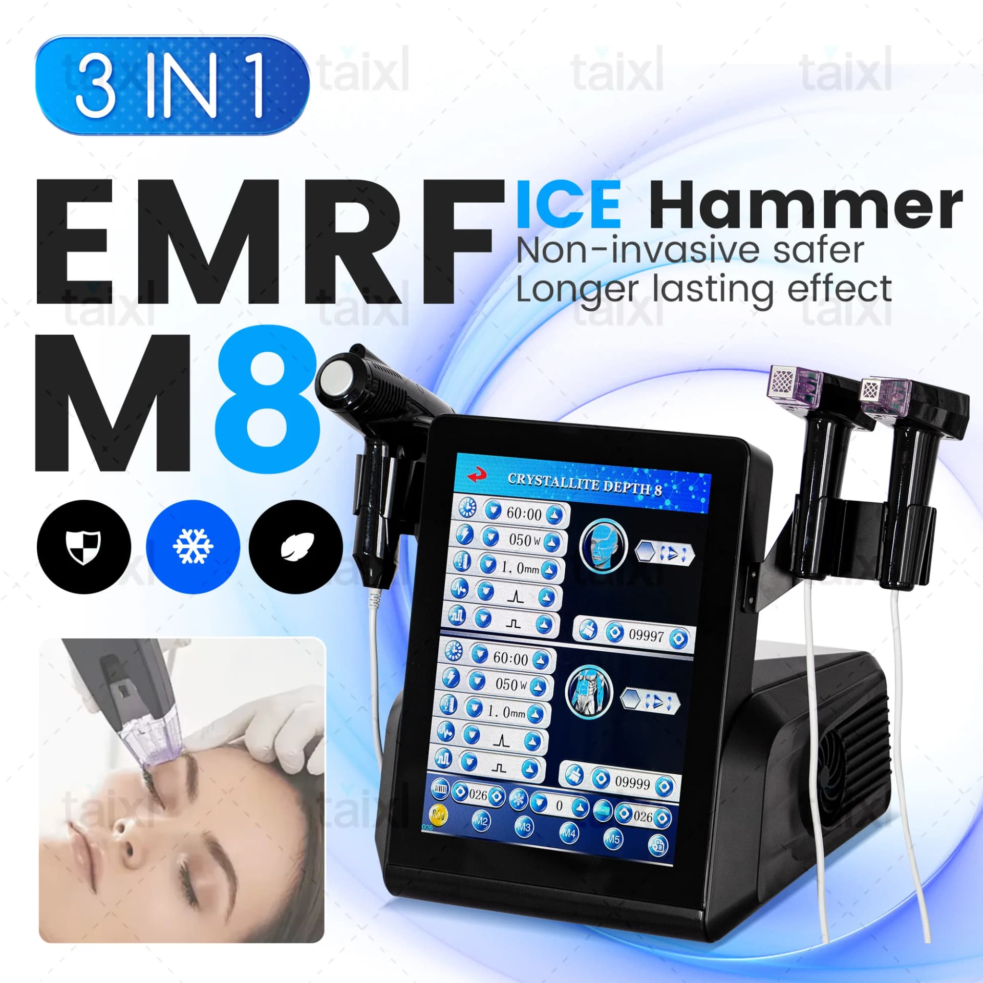 Facial Dermapen  Radio Frequency Treatment Radio Frequency Collagen Regeneration Beauty Equipment Face Plug Skin Tightening image
