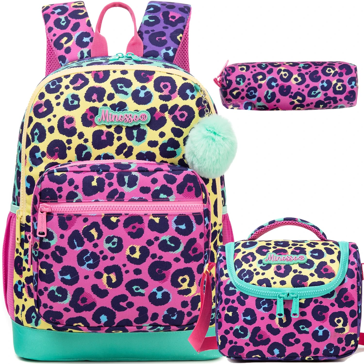 Backpack for Girls with Lunch Bag Pencil Case School Bags Sets for Boys 3pcs for Elementary Student Teen image