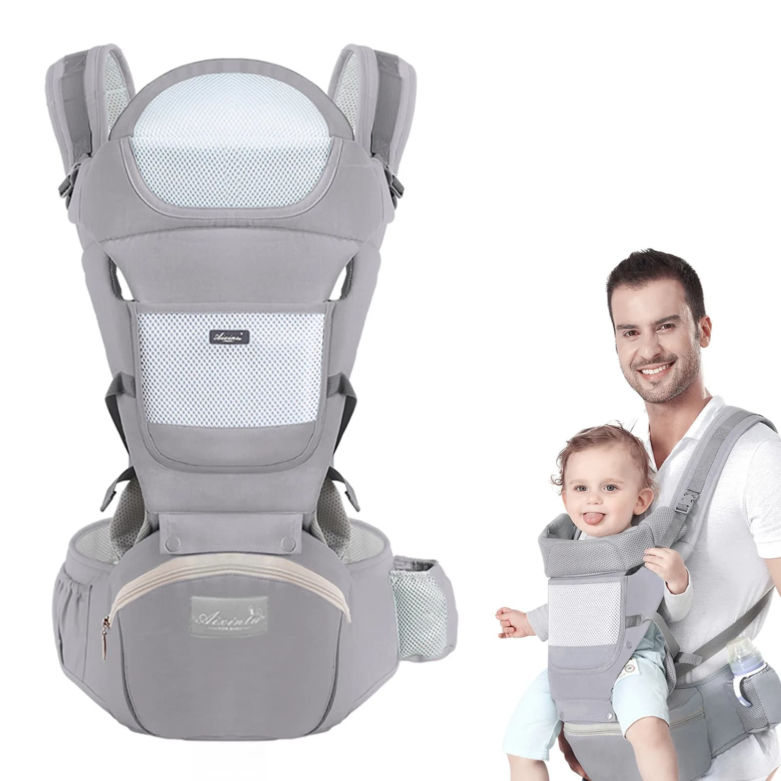 Baby Carrier Ergonomic Infant Multifunctional Waist Stool Newborn To Toddler Multi-use Before and After Kangaroo Bag Accessories image