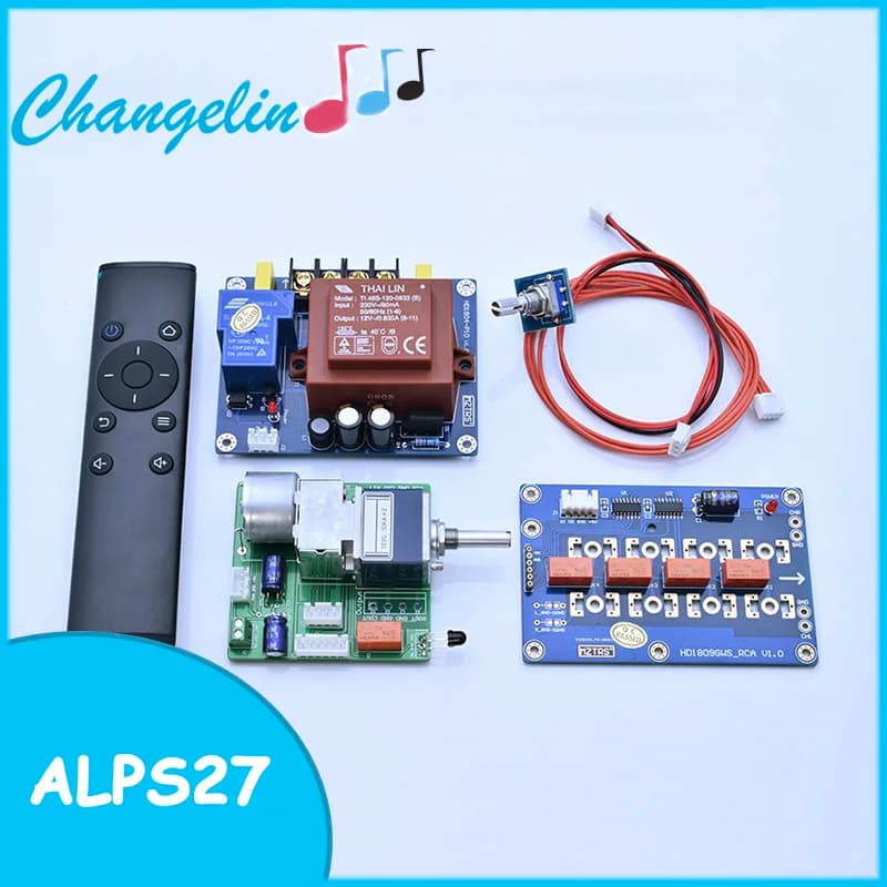 ALPS27 10K 50K 100K Motor Potentiometer Remote Control Volume Potentiometer Board For Refit  Preamplifier Amplifier 10K 50K 100K image