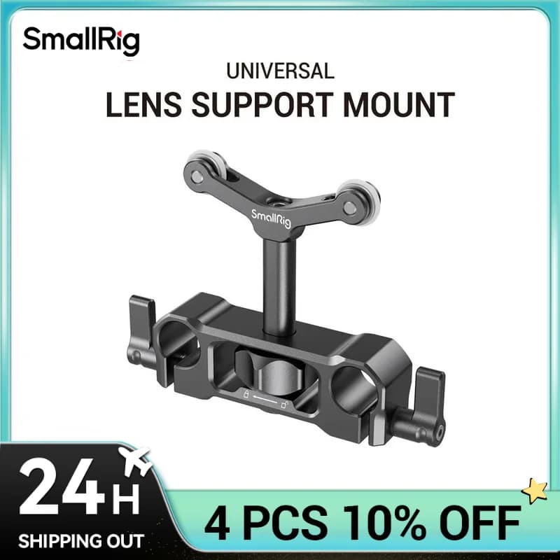 SmallRig Universal 15mm LWS Rod Mount Lens Support For 73-108mm Dslr Camera Lens Bracket Support With 15mm Rod Clamp -2727 image