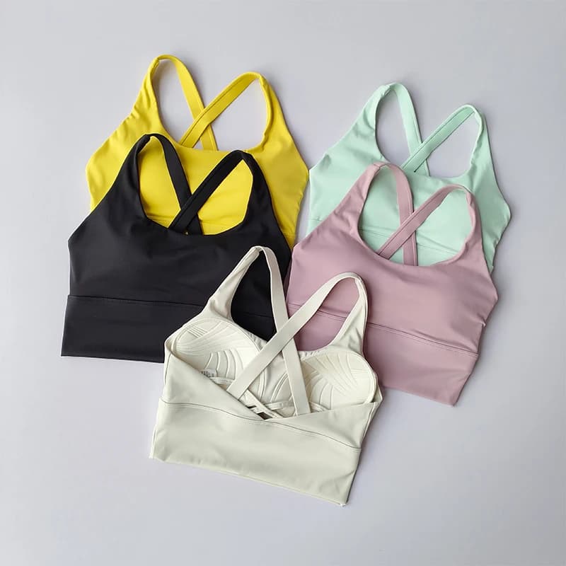 All-in-one Sports Bra Collection Breast High-intensity Professional Shock-proof Huddle Running Bra Yoga Fitness Bra Summer Cloth image
