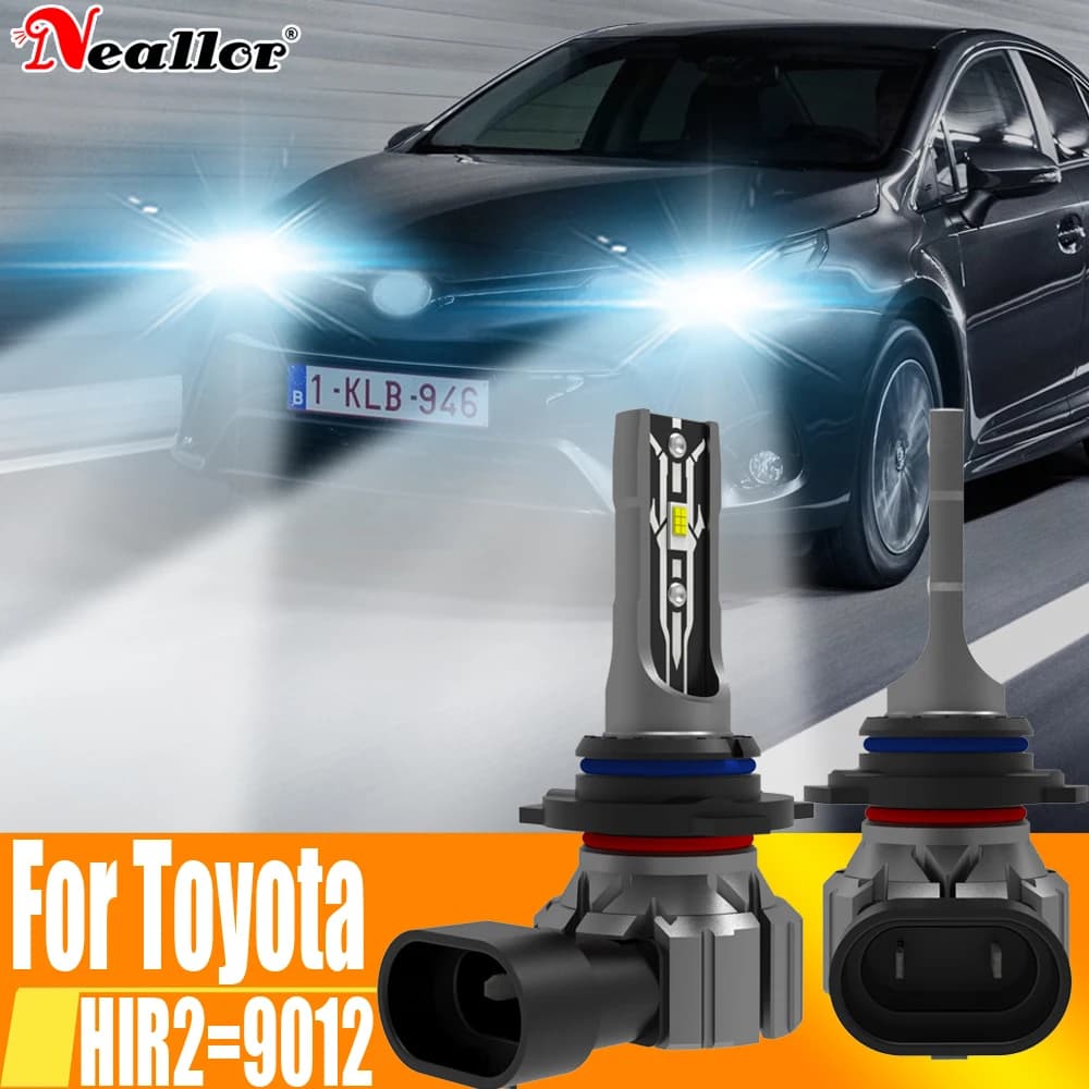 2x HIR2 Led Headlight Canbus No Error 9012 Car Bulb High Power 6000K White Light Diode Lamp 12v 55w For Toyota Avensis 2015~2023 image