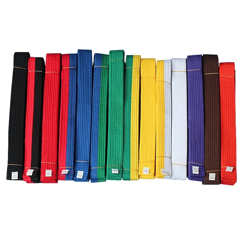 YS05 Black Red Green Yellow Belt Taekwondo Judo Karate War Random Belt for Adult Children image