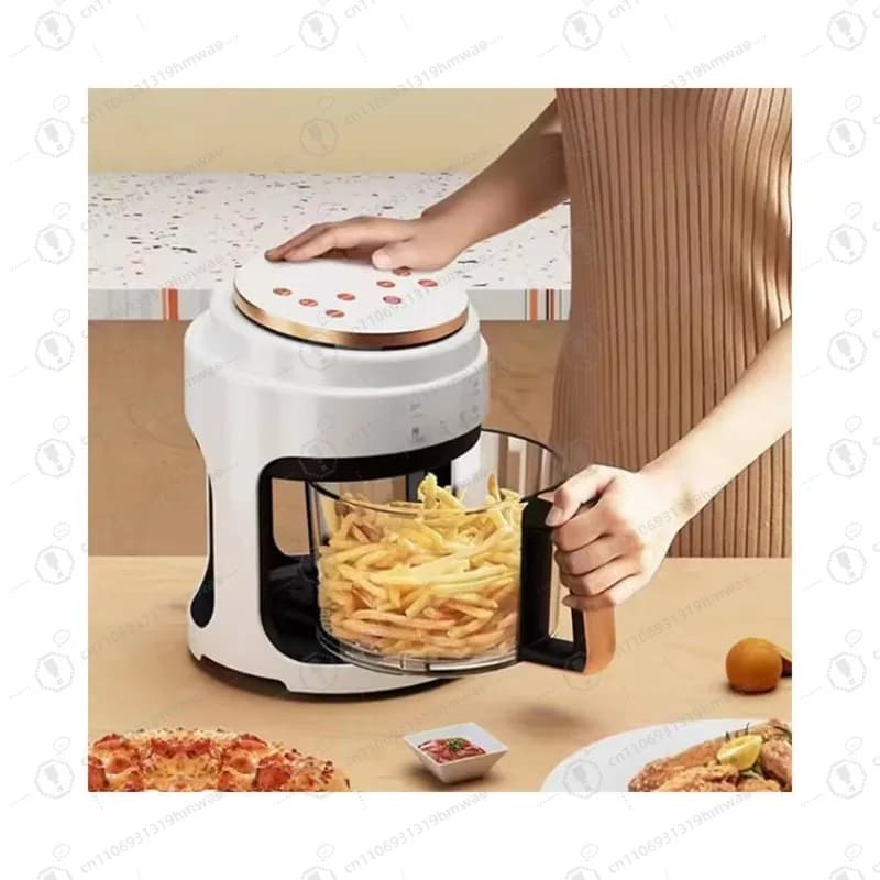 2L Household Glass Visual Air Fryer | Multi-function Automatic Electric Oven for Home Cooking Baking image