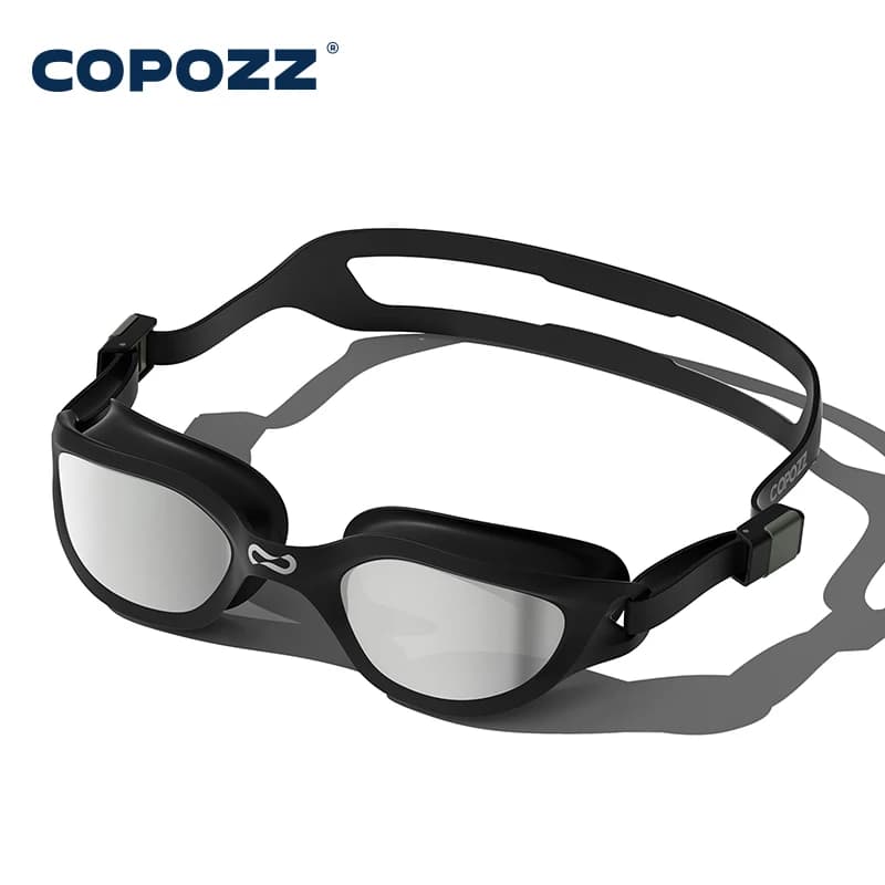 Copozz Swimming Goggles Waterproof VISTEX Anti Fog Mirrored Adjustable Silicone Swim Glasses Professional Swim Equipment Eyewear image