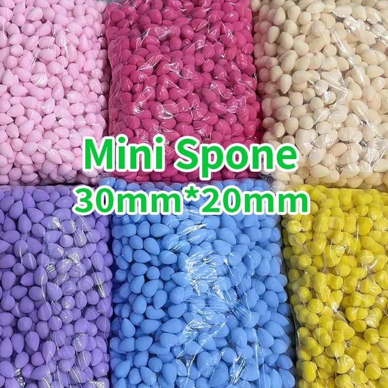100Pcs Wholesale Mini Makeup Sponge Soft Small Beauty Egg Puff Foundation Concealer Sponge Mix Powder Cosmetic Puff Makeup Tools image